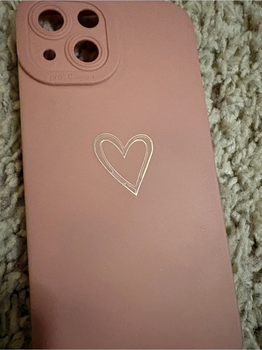 Pink Heart Silicone iPhone 13 Case